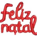 Galera das Ofertas - Lojas - Mercado Livre - Balão Feliz Natal Manuscrito Metalizado Festa Papai Noel Cor Vermelho