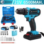 Galera Das Ofertas - Lojas - Shopee -Parafusadeira e Furadeira 21V Com Kit Maleta COM DUAS BATERIAS Kit de 28pcs