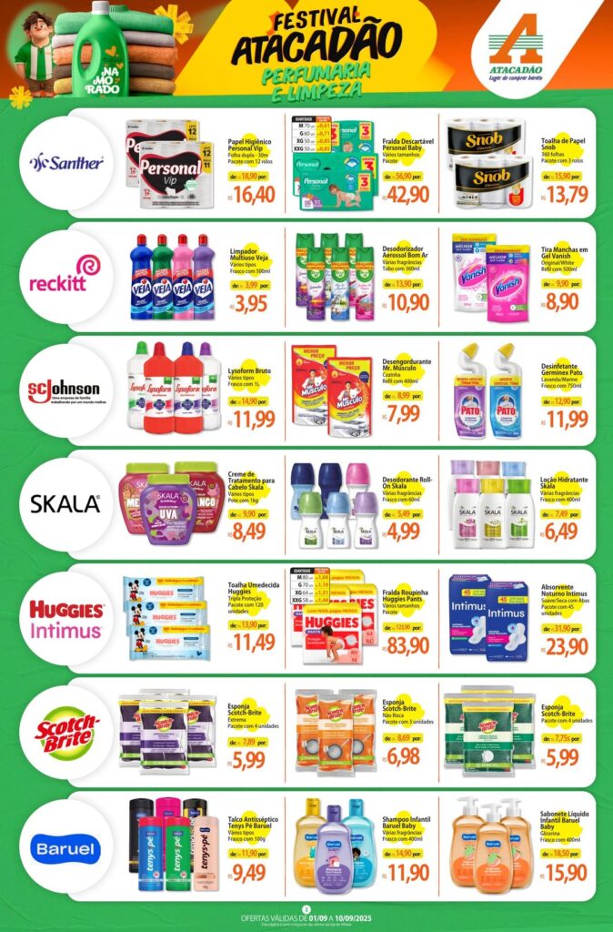 Folheto Atacadão Atibaia - Limpeza e Perfumaria [01/09/2025 a 10/09/2025] – Galera das Ofertas