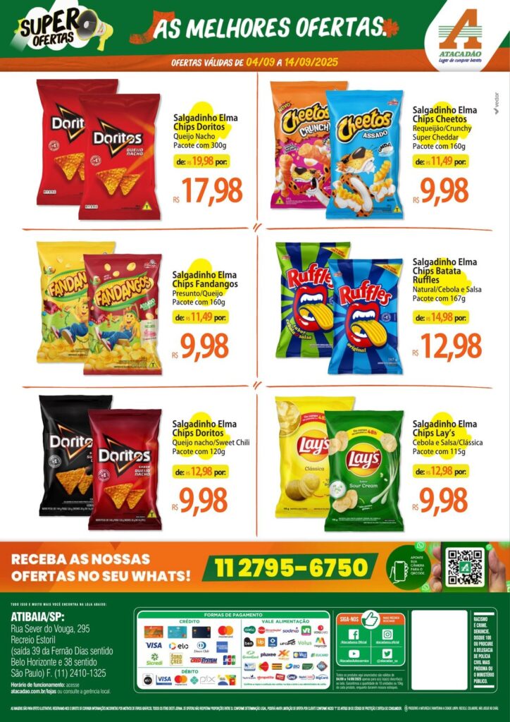 Folheto Atacadão Atibaia - Salgadinhos [04/09/2025 a 14/09/2025] – Galera das Ofertas