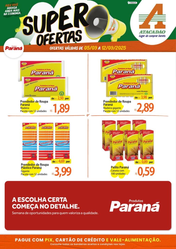 Folheto Atacadão Atibaia - Super Ofertas Paraná [05/09/2025 a 12/09/2025] – Galera das Ofertas
