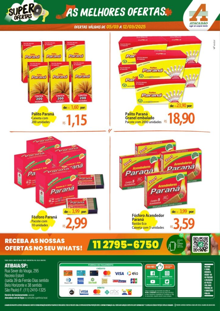 Folheto Atacadão Atibaia - Super Ofertas Paraná [05/09/2025 a 12/09/2025] – Galera das Ofertas