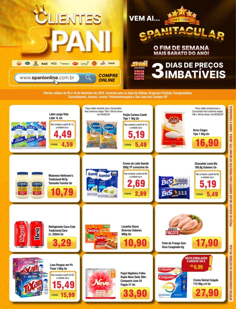 Folheto Spani Atibaia - Clientes [09/09/2025 a 18/09/2025] – Galera das Ofertas