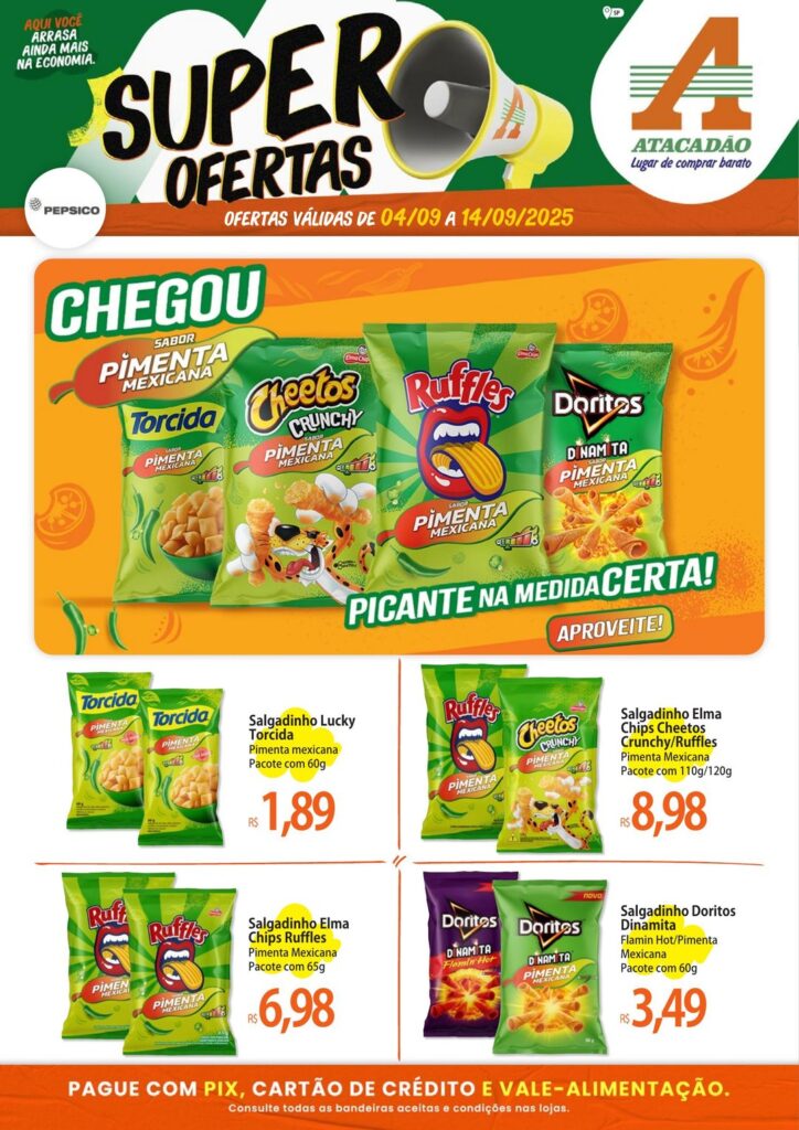 Folheto Atacadão Jundiaí - Salgadinhos [04/09/2025 a 14/09/2025] – Galera das Ofertas
