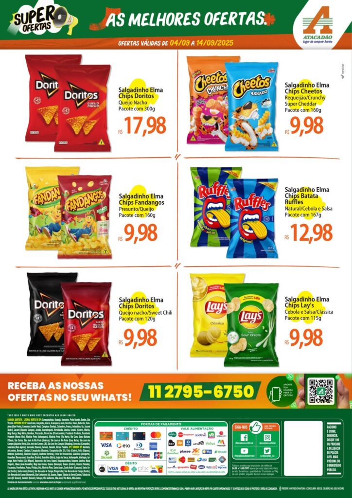 Folheto Atacadão Jundiaí - Salgadinhos [04/09/2025 a 14/09/2025] – Galera das Ofertas