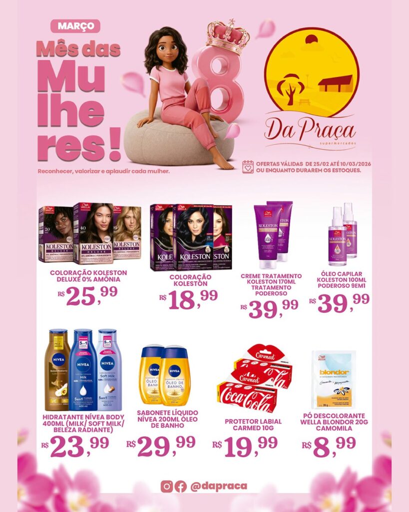 Folheto Dapraca Atibaia - Mês Da Mulher [25/02/2026 a 10/03/2026] – Galera das Ofertas
