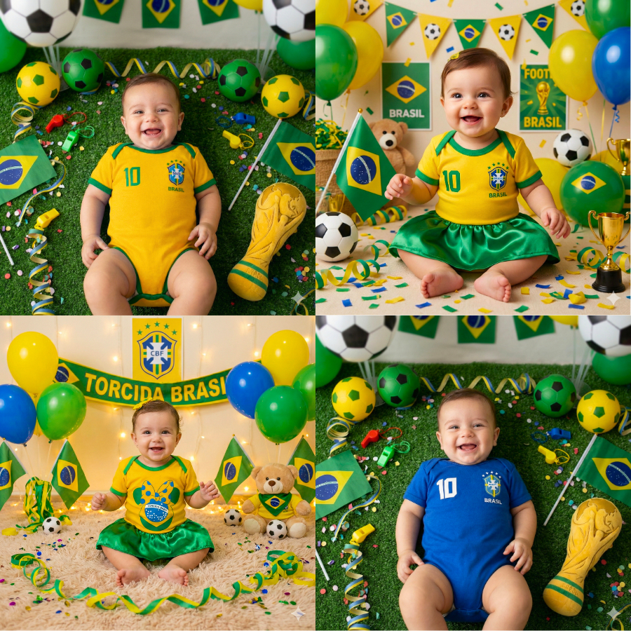 Body Bebê Brasil Temático 100% Algodão | Shopee Brasil