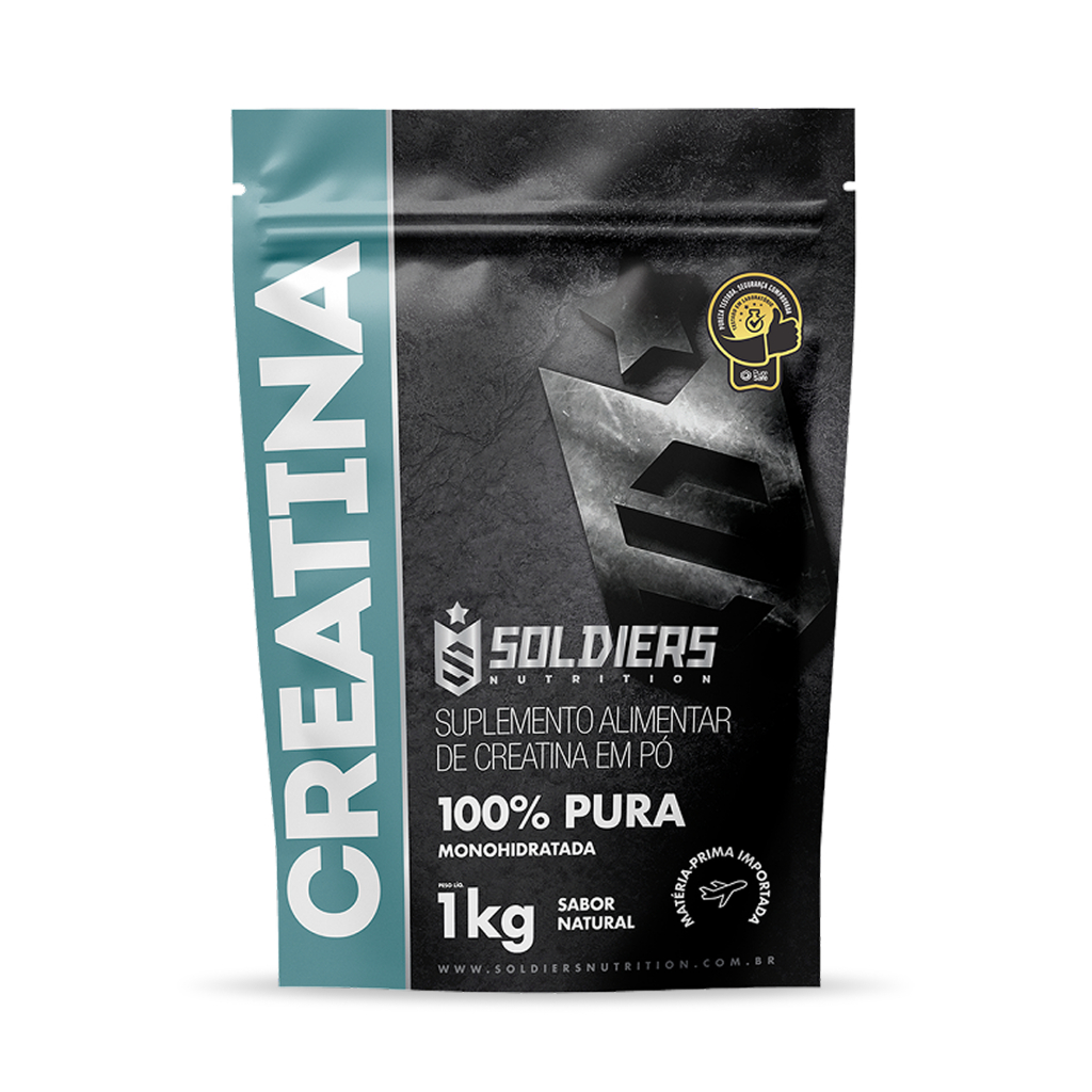 Creatina Suplemento Monohidratada em Pó 100% Pura Importada - Soldiers Nutrition | Shopee Brasil