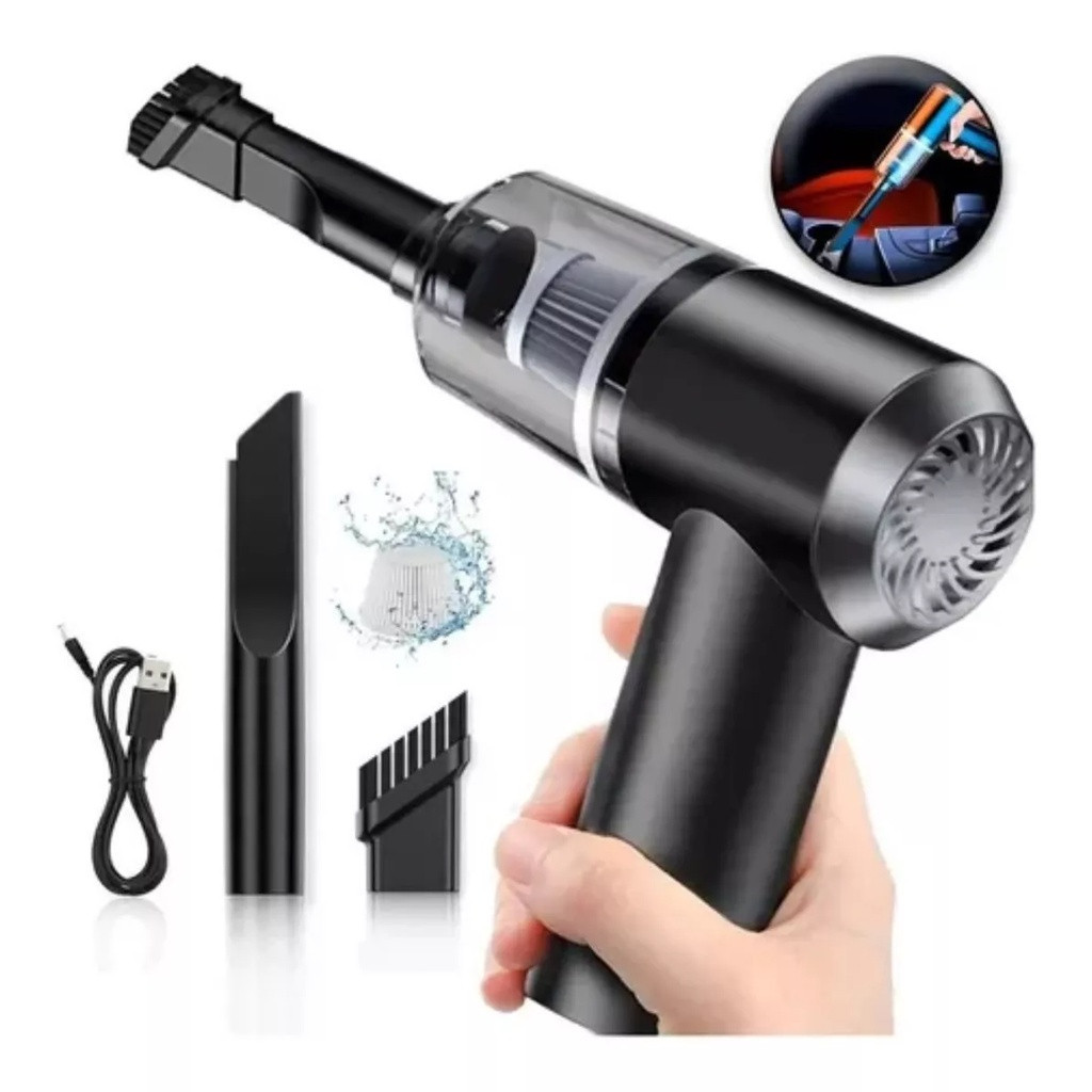 Mini Aspirador de Pó Portátil Automotivo Casa Sem Fio 3 em 1 Recarregável Potente 6000Pa | Shopee Brasil