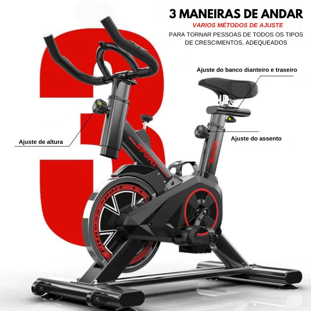 Bicicleta Bike Ergometrica Spinning Academia Fitness Profissional 120kg | Shopee Brasil