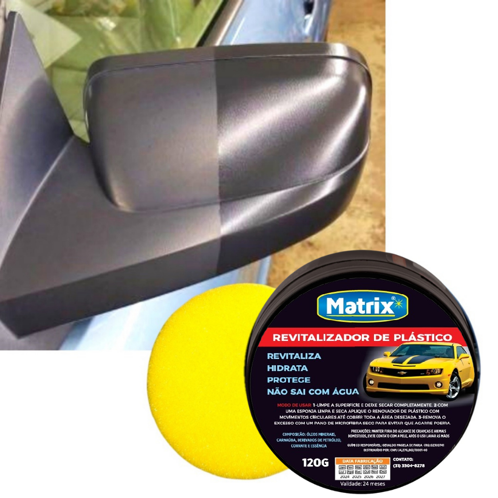 Revitalizador De Plástico Automotivo Matrix Cera Moto E Carro Para Choque Original | Shopee Brasil
