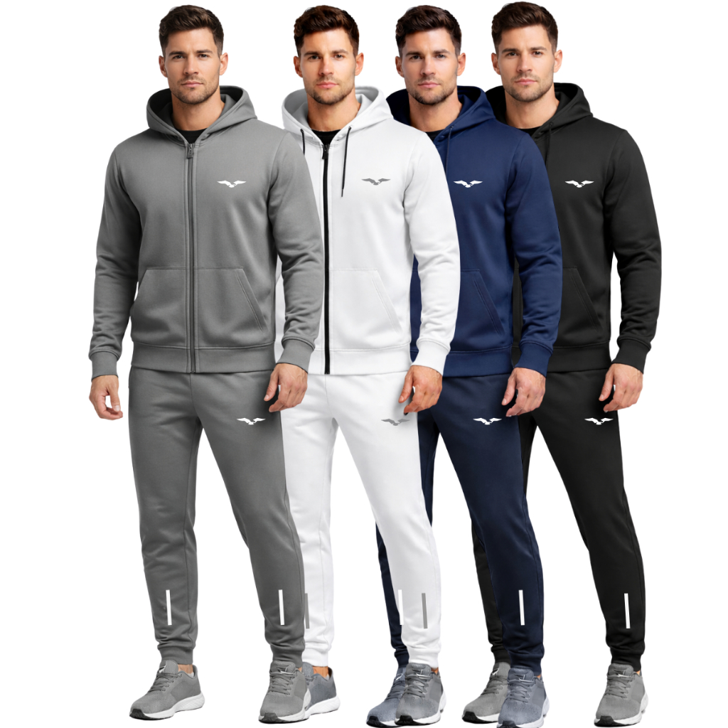 Conjunto Jaqueta e Calça Jogger Masculina Inverno Frio Academia Treino Fitness Casual Esportivo Confortável | Shopee Brasil