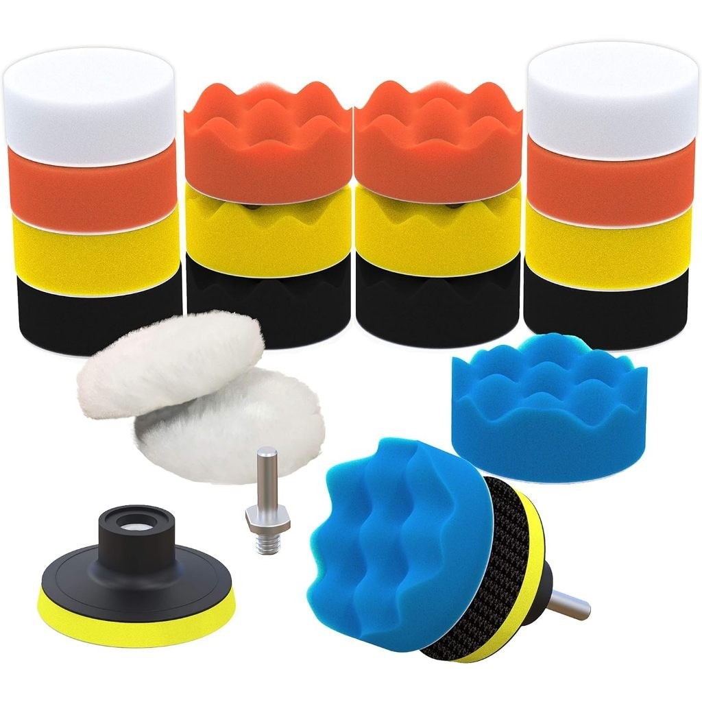Kit Boina Automotiva Polimento 3 Pol 7/8/11 Peças Espuma e Lã Com Suporte Para Furadeira e Parafusadeira | Shopee Brasil