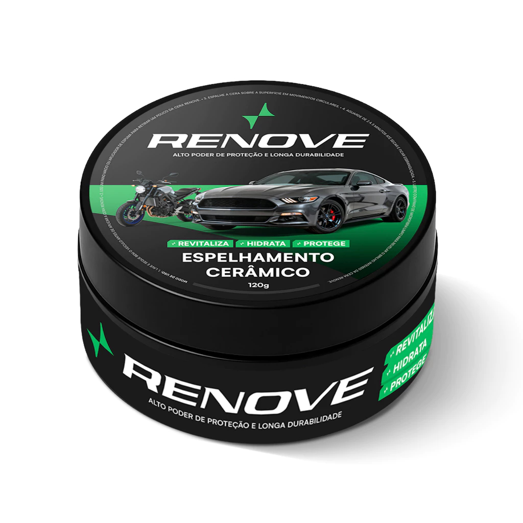 Cera Espelhamento RENOVE – Remove Riscos Superficiais, Repele Água, Proteção Sol, Brilho Intenso | Shopee Brasil