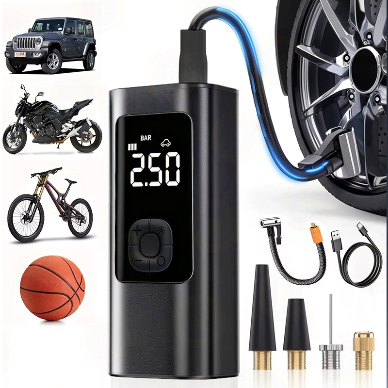 Bomba de Ar Digital Portátil Compressor Inflator Multi-função Calibrador de Carro Recarregável M6 | Shopee Brasil
