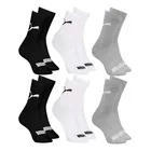 6 Pares Meias Puma Cano Médio Alto Atoalhada Academia Sport