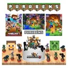 Kit Minecraft 2 Festa Aniversário Decoração Só Um Bolinho