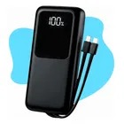 Carregador Portátil 20000 Turbo 22.5w Power Bank Premium Universal Rápido Voo Transporte Aéreo Para Samsung iPhone Xiaomi Motorola Celular Smartwatch Tablet Casenn Preto
