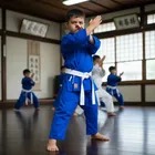 Kimono Liso Infantil Brim Reforçado Acompanha Faixa Branca