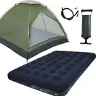 Kit Barraca Iglu 3/4 Pessoas Colchão Inflável Casal + Bomba