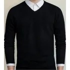 Suéter Masculino Gola V Malha Blusa Slim Inverno