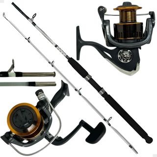 Kit de Pesca Vara Fibra Vidro Maciça 25 Lbs + Molinete 4000 Carretel de Alumínio E Drag de 10 kgs