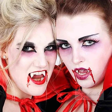 Crianças Festa De Halloween Vampiro Dentes falsos Fangs Dentaduras Adereços Cosplay Diy Decoraçõ00